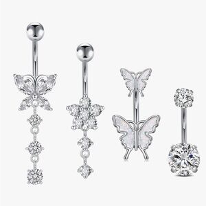 🔴Buy 2 get 1 free🔴 Silver Belly Rings Set